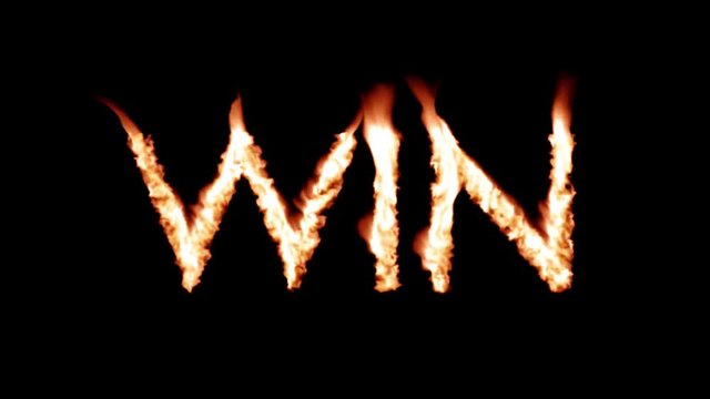 Win hot text brand branding iron epic winner metal flaming heat flames 4K
