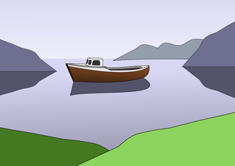 Seascape with Boat
