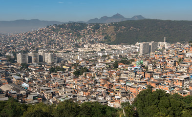 Fototapeta na wymiar Rio de Janeiro Slums on the Hills