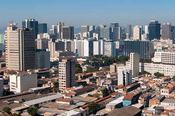 Fototapeta na wymiar Rio de Janeiro city center and downtown skyline