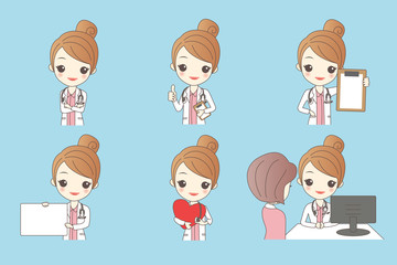 woman doctor show medical equipment