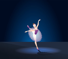 Ballet dancer girl vector