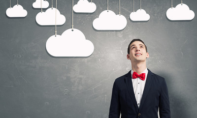 Global net connection .  Mixed media