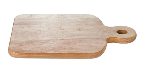 wooden plate isolated on white background