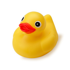 玩具のアヒル/黄色のゴム製のアヒル（クリッピングパス付き）