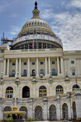 Obraz premium US Capitol Building Dome Restoration