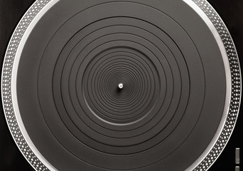 turntable platter, top view