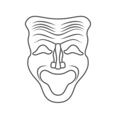 Theatrical masks isolated on white. Vector