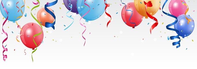 Birthday and celebration banner - obrazy, fototapety, plakaty