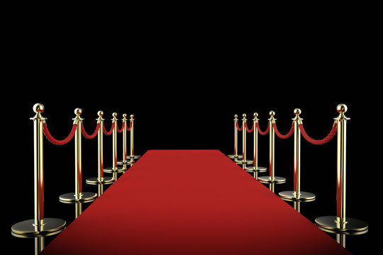 red carpet with rope barrier