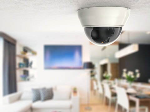 security camera or cctv camera on ceiling