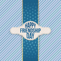Happy Friendship Day festive Emblem with Text