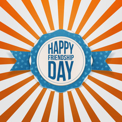 Happy Friendship Day realistic Tag