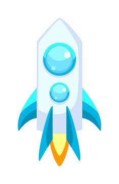 Rocket vector icons isolated