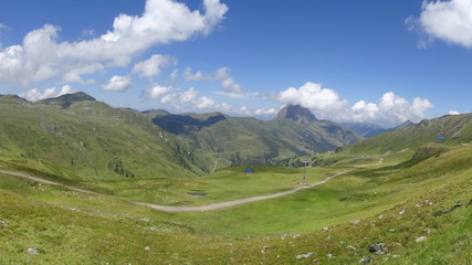 View from Wildkogel, Neukirchen, Hohen tauren, Zell am see, Salzburg, Austria
