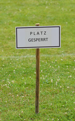 gesperrter sportplatz