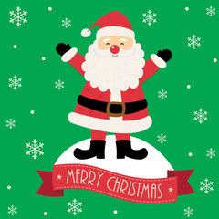 Christmas card with santa design