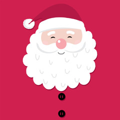 Cute cartoon santa claus with red design