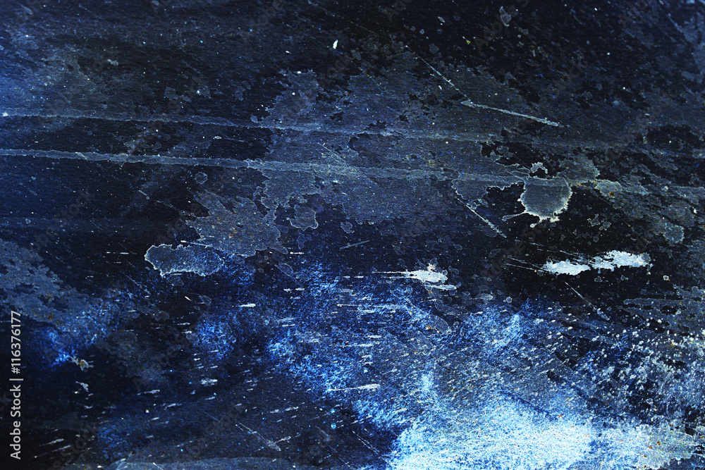 Poster abstract painting with blurry and stained structure. Color effect and Computer collage. winter freeze effect.