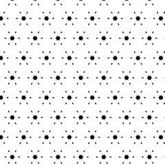 Black white pattern with modern abstract ornaments.