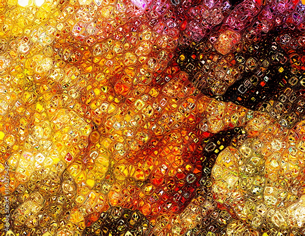 Poster color abstract background with beautiful multicolored mosaic structure.