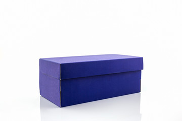 Blue shoe box with clipping path.