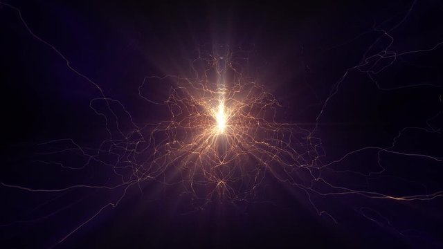 Lightning electrical arcs sci fi power reactor orb future voltage tech glow 4k
