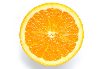 orange fruit slice isolated