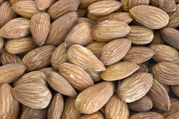 This is a photograph of a pile of Almonds