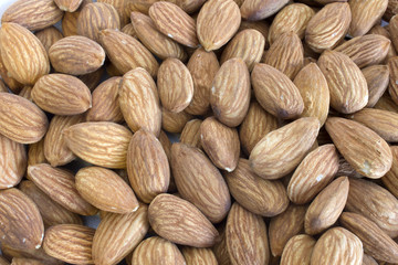 This is a photograph of a pile of Almonds