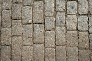 texture of old paved road