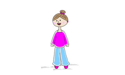 I cartoon vector woman