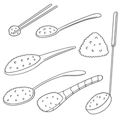 vector set of rice