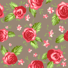 Painted roses ornament