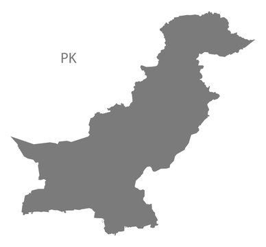 Pakistan Map grey