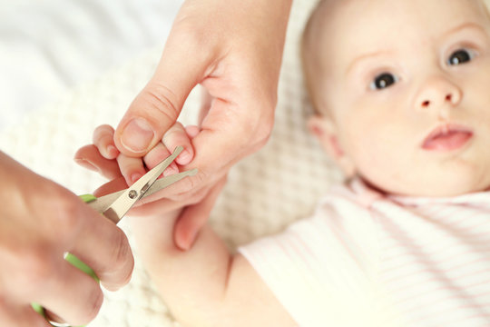 Cutting Baby Nails, Closeup