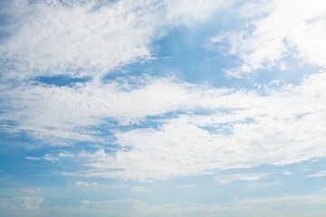clouds white soft in the vast blue sky