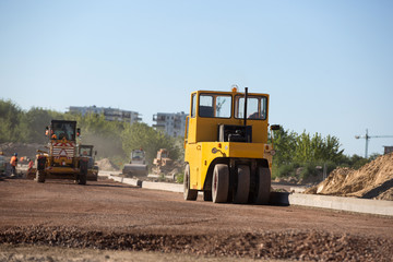 Construction site of a new highway
