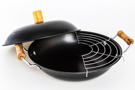 frying pan isolated on a white background.