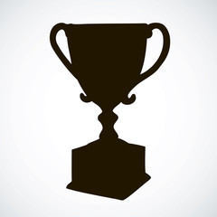 Gold Cup winner. Vector drawing