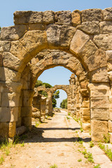Fototapeta na wymiar view ancient roman city of Tindarys, Sicily