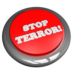 Button with words Stop Terror