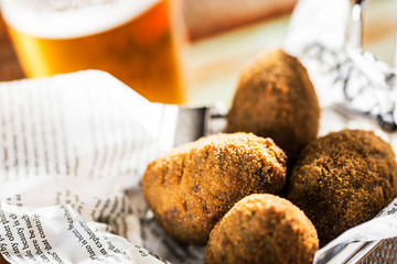 Croquettes and beer