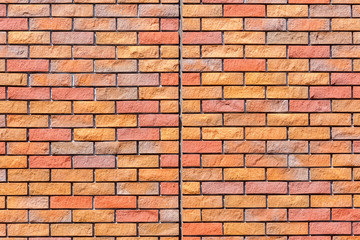 Pattern of new red brick wall texture background.