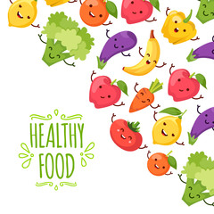 Healty food cartoon representing