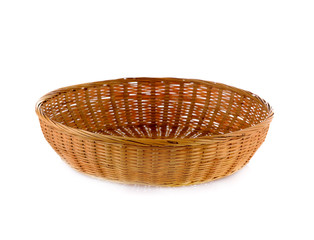 Fototapeta na wymiar Wicker basket on white background