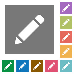 Pencil square flat icons