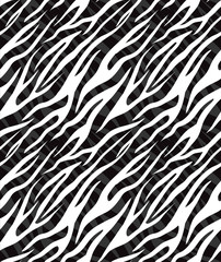 Fototapeta na wymiar Seamless black and white pattern. Background skin zebra for your creativity