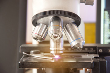 microscope in laboratory