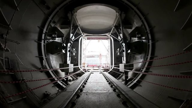 Construction site. Process of building a nuclear power plant. Reactor hall. HD